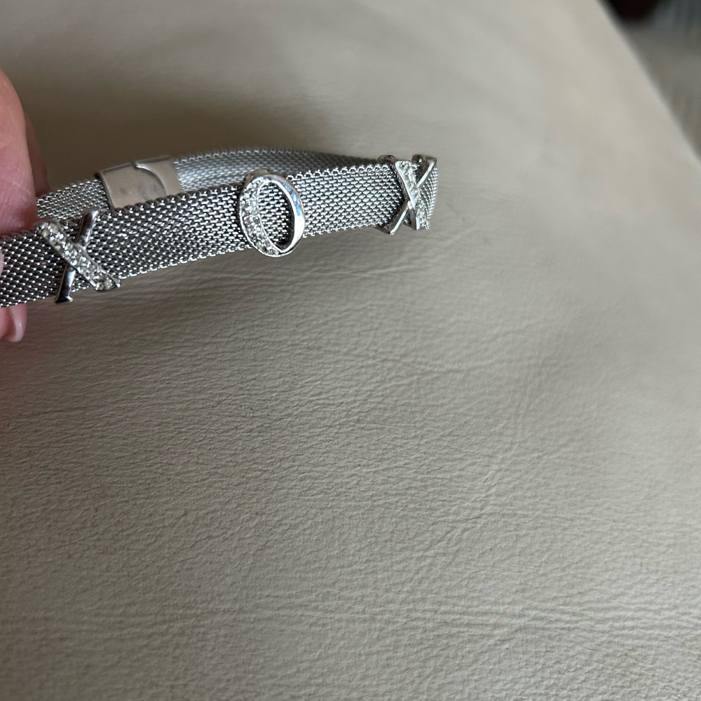 Silver Mesh XO Bracelet